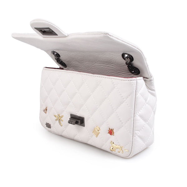 Privileged By J.c. Dossier Promise Purse Black Quilted Vegan Leather