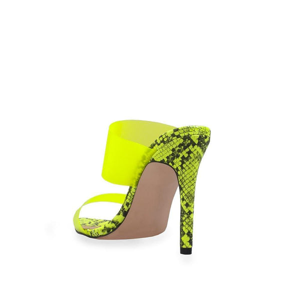 Privileged By J.c. Dossier Pront Neon Yellow Platform Heels