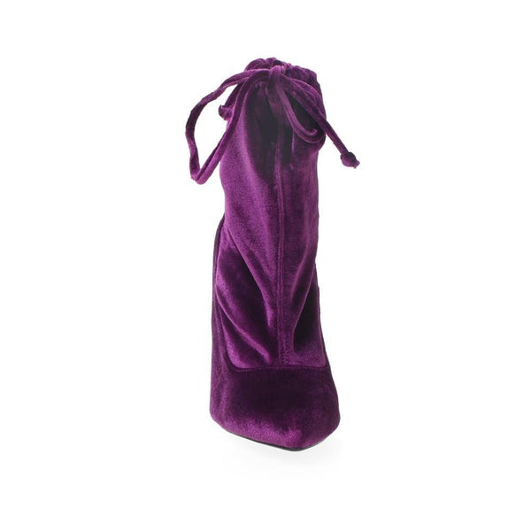Privileged By J.c. Dossier Purple Velvet Lace-Up Heels
