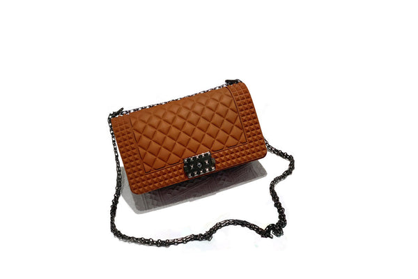 privileged by j.c. dossier Pyramid Purse Brown Handbag