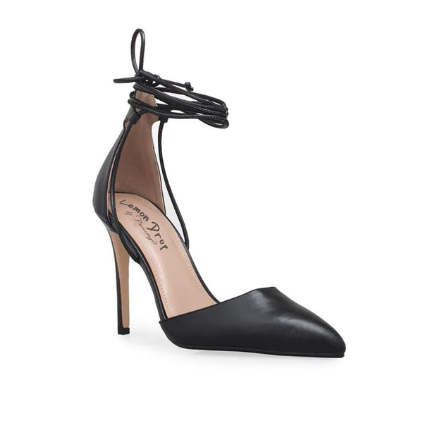 Privileged By J.c. Dossier Rafaela Black Strappy Pointed Toe Pumps