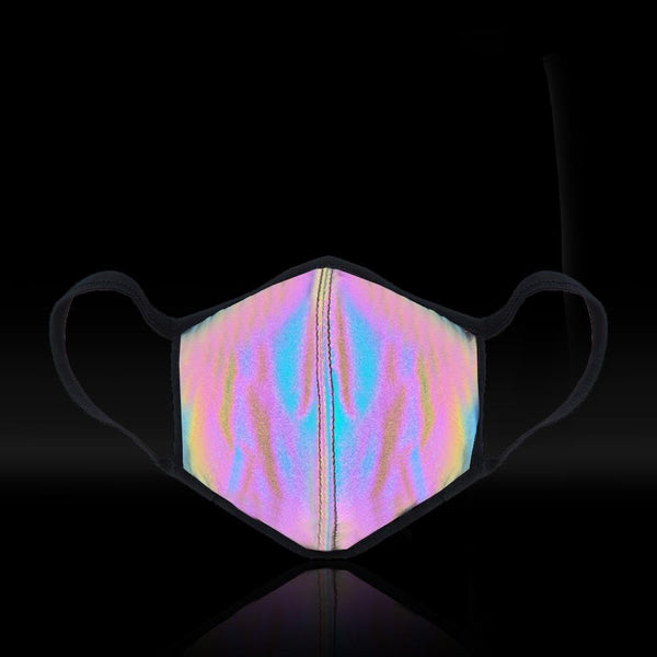 Privileged By J.c. Dossier Reflective Fashion Mask - Neon Shine
