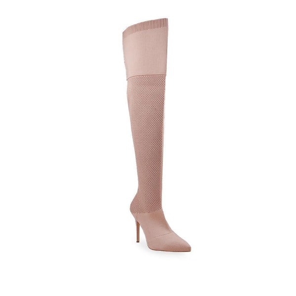 Privileged By J.c. Dossier Retro Nude Knee-High Stiletto Boots