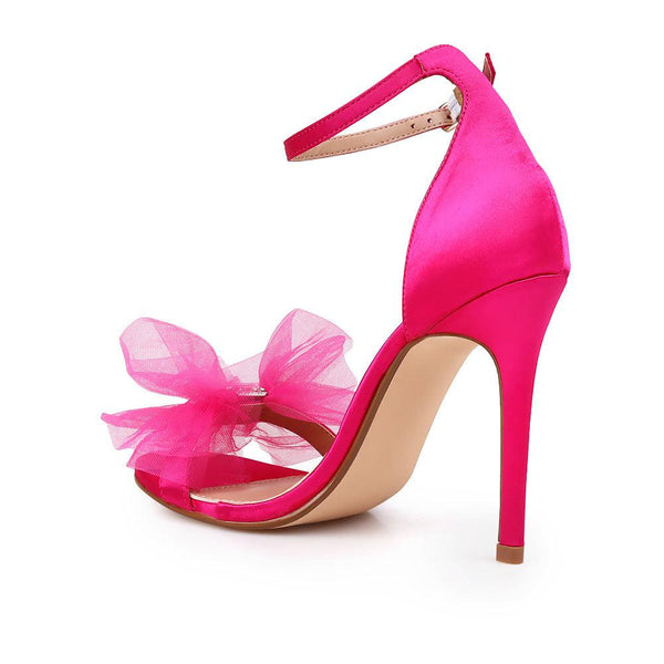 Privileged By J.c. Dossier Rex Fuchsia Satin Heel - Bold & Confident