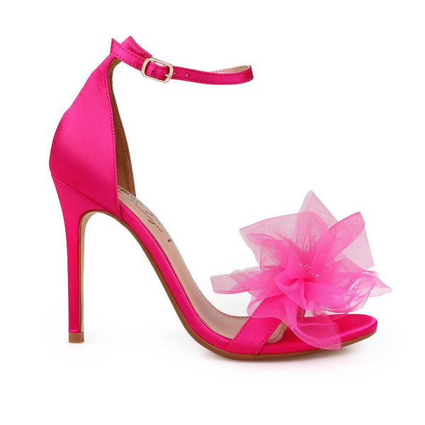 privileged by j.c. dossier Rex Fuchsia Satin Heel - Bold & Confident