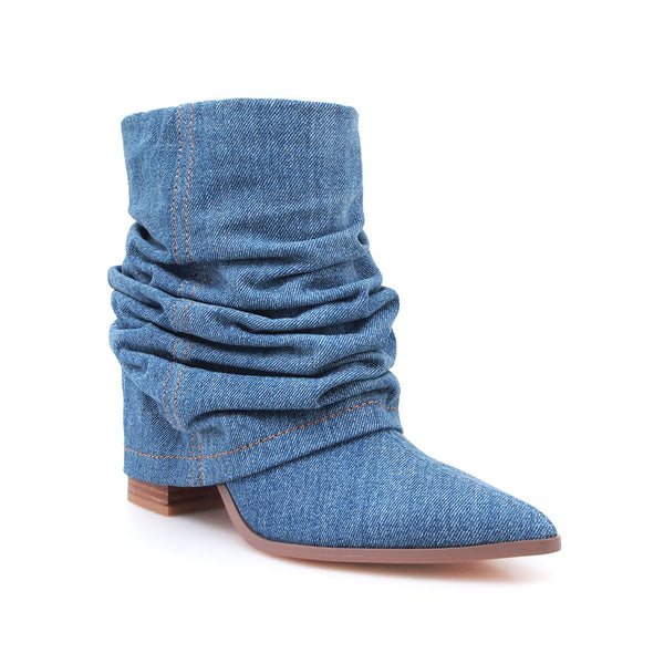 Privileged By J.c. Dossier Rimbo Denim Bootie | Bold Festival Cowgirl Boots