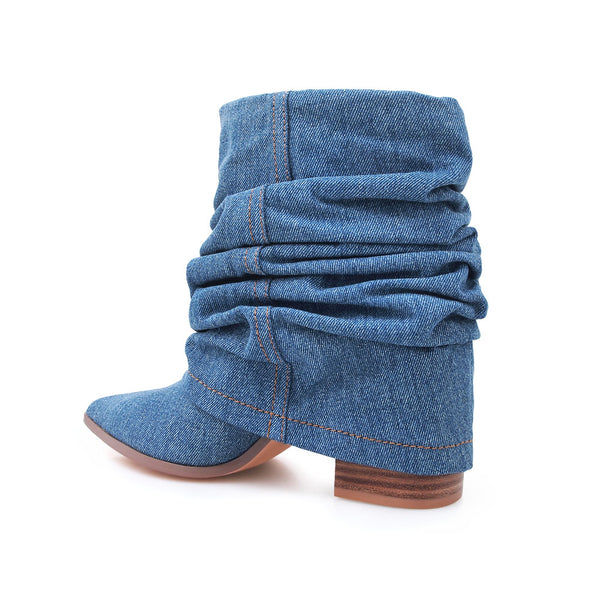 Privileged By J.c. Dossier Rimbo Denim Bootie | Bold Festival Cowgirl Boots