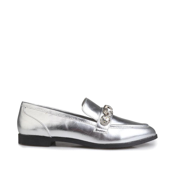 privileged by j.c. dossier Ron Silver Rhinestone Flat Pumps