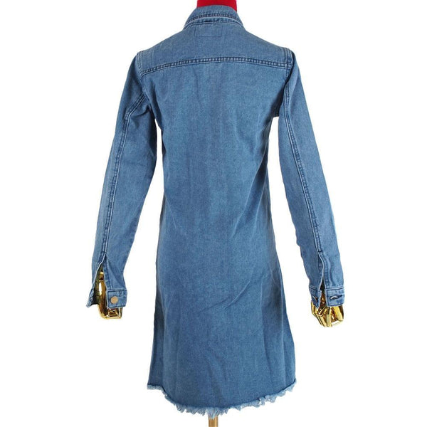 Privileged By J.c. Dossier Rory Long Denim Jacket Blue