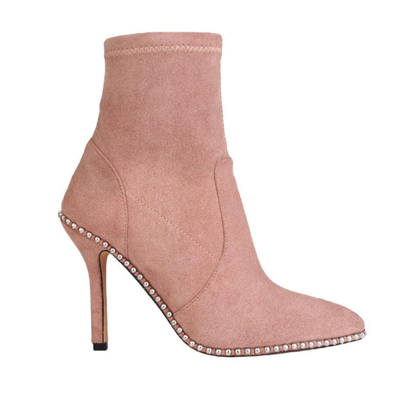 privileged by j.c. dossier Rose Pink Bootie with Rhinestones