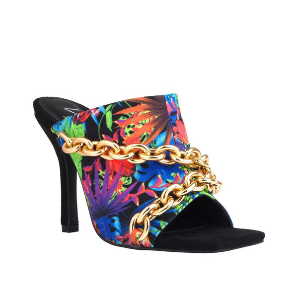 Privileged By J.c. Dossier Ross Neon Floral Chain Heel