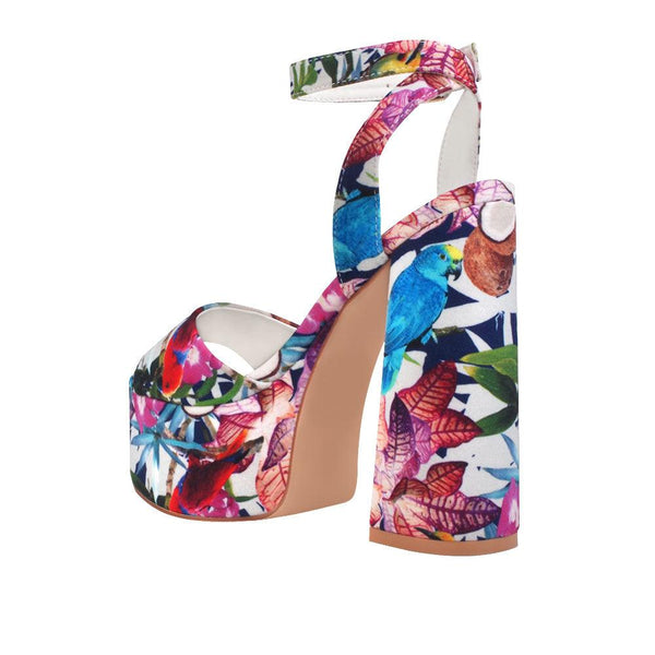Privileged By J.c. Dossier Ruduki 2.0 Floral Platform Heels
