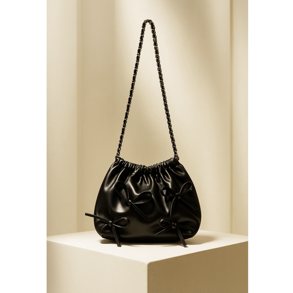 Privileged By J.c. Dossier Santana Black Vegan Leather Handbag
