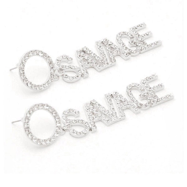 Privileged By J.c. Dossier Savage Rhinestone Earrings Silver
