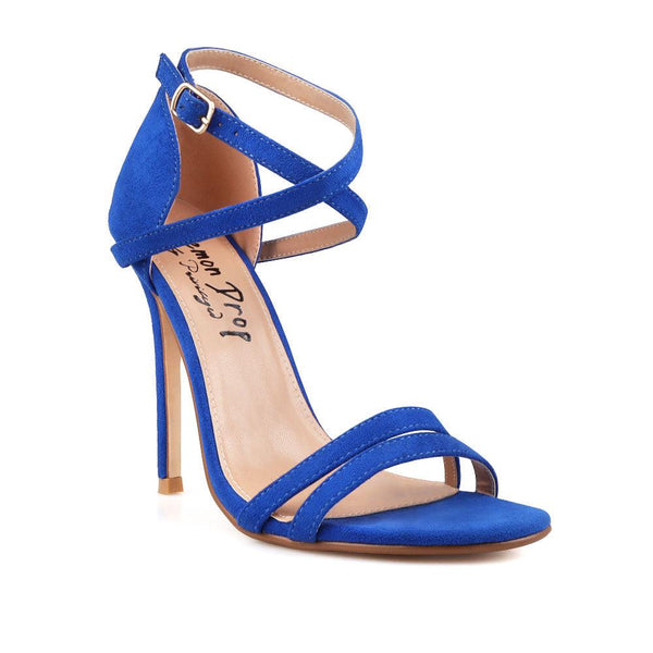Privileged By J.c. Dossier Serenity Blue Vegan Suede Heel