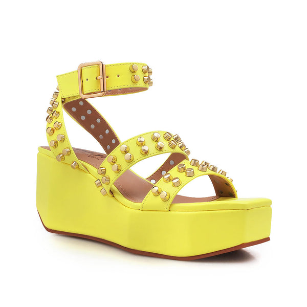 Privileged By J.c. Dossier Serilda Yellow Platform Sandals