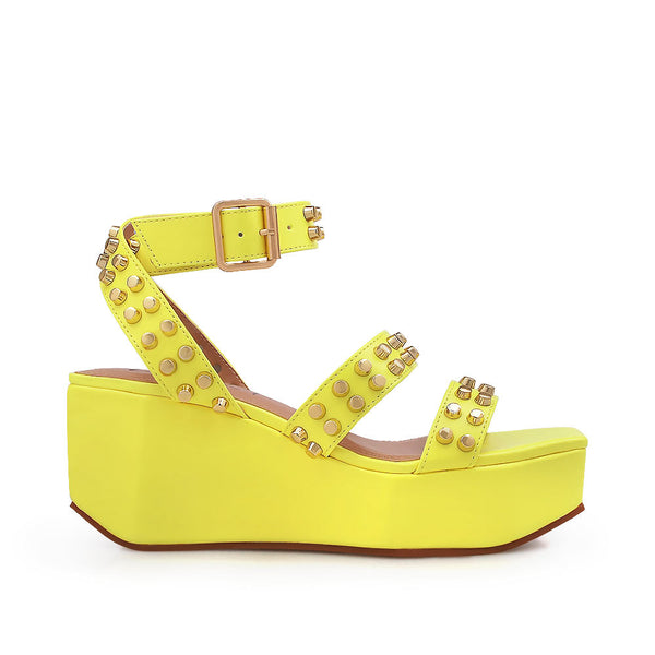 privileged by j.c. dossier Serilda Yellow Platform Sandals