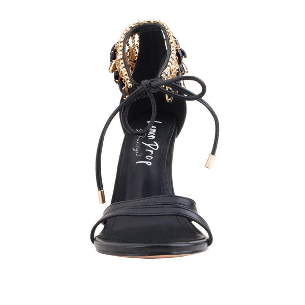 Privileged By J.c. Dossier Setra Black Rhinestone Stiletto Heels