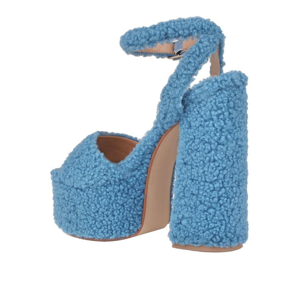 Privileged By J.c. Dossier Shani Pink Vegan Shearling Platform