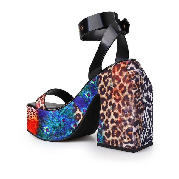 Privileged By J.c. Dossier Sharell Black Platform Heels – Bold & Festival-Ready