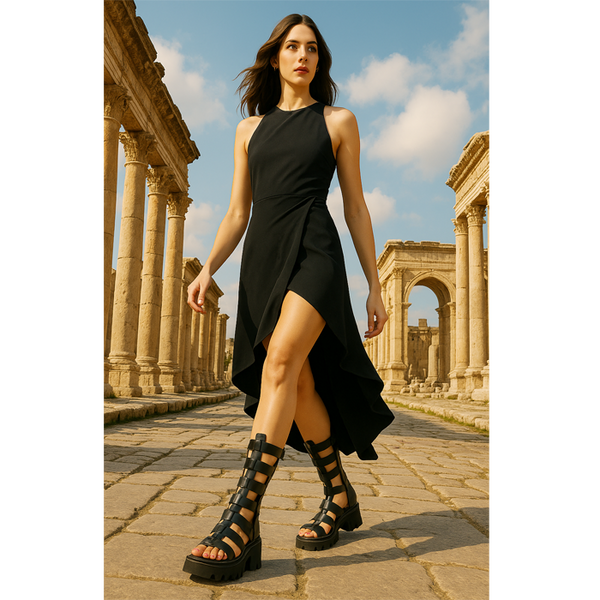 Privileged By J.c. Dossier Shiloh Black Platform Booties