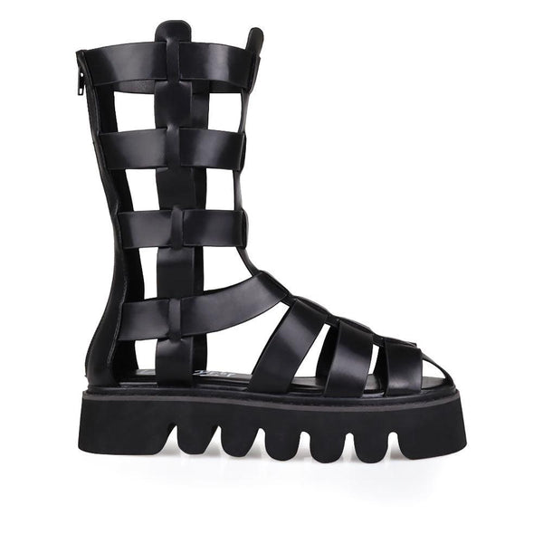 privileged by j.c. dossier Shiloh Black Platform Booties