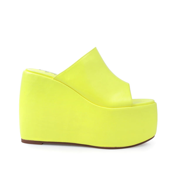 privileged by j.c. dossier Sholto Neon Yellow Platform Sandals