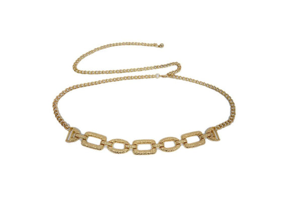 Privileged By J.c. Dossier Soho Gold Chain Waist Belt