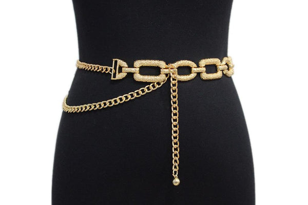 privileged by j.c. dossier Soho Gold Chain Waist Belt