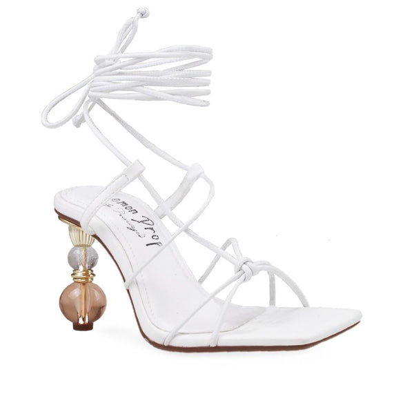 Privileged By J.c. Dossier Sophette White Strappy Heel