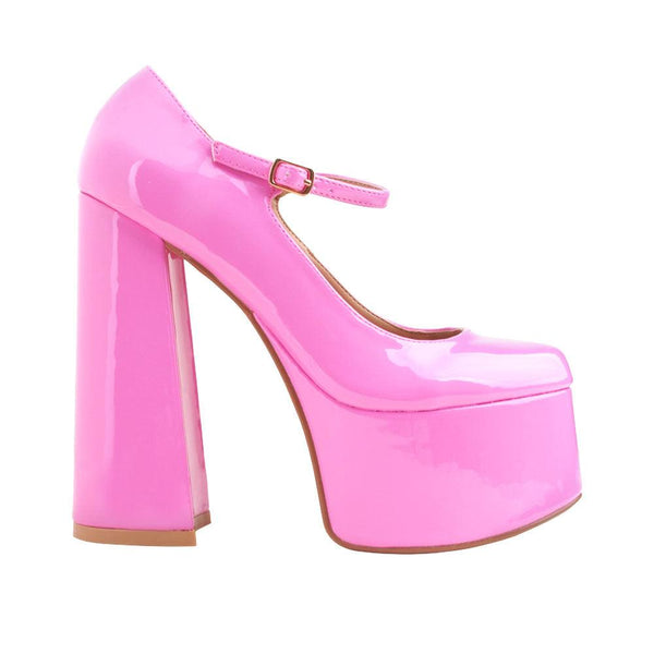 privileged by j.c. dossier Sparkley Pink Platform Heels