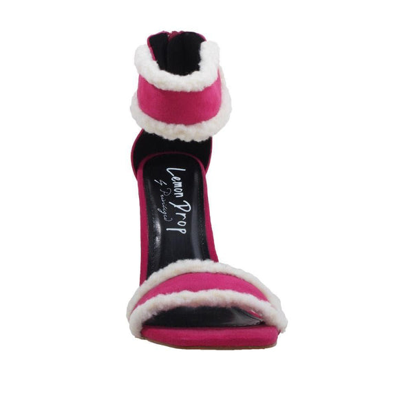 Privileged By J.c. Dossier Strasbourg Hot Pink Furry Heels