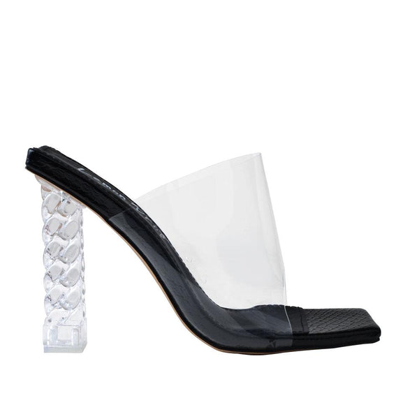 privileged by j.c. dossier Sunburst Clear Block Heel | Bold Heels