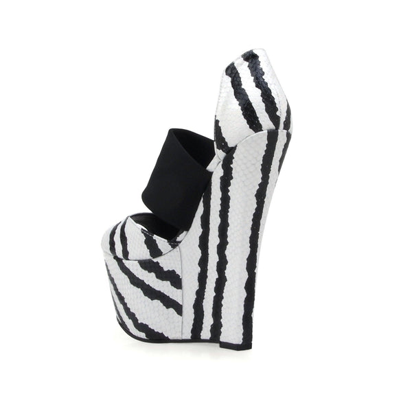 Privileged By J.c. Dossier Sunset Zebra Print Platform Heel
