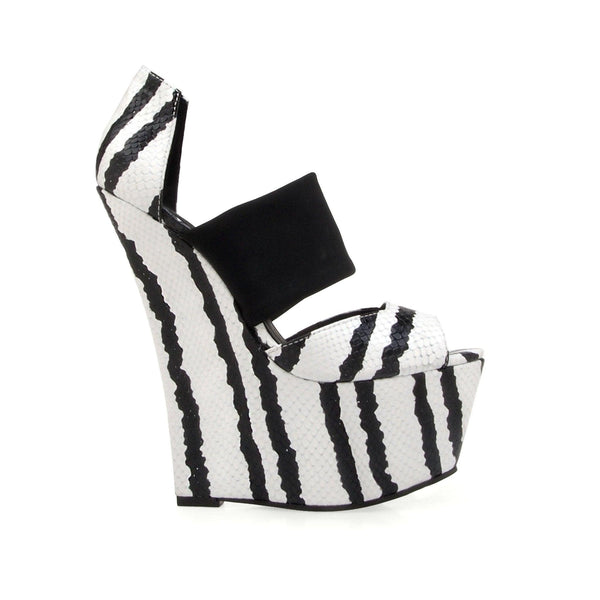 privileged by j.c. dossier Sunset Zebra Print Platform Heel