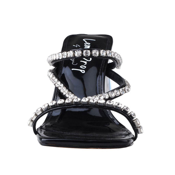 Privileged By J.c. Dossier Tagazee Black Rhinestone Heel