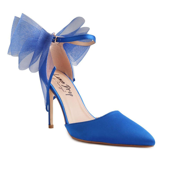 Privileged By J.c. Dossier Tanya Blue Heel | Bold Vegan Suede