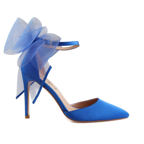 privileged by j.c. dossier Tanya Blue Heel | Bold Vegan Suede