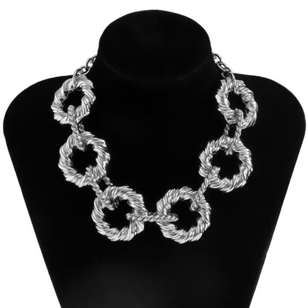Privileged By J.c. Dossier Tessa Silver Chunky Necklace