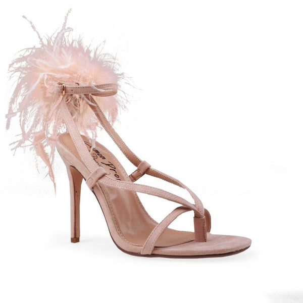 Privileged By J.c. Dossier Thelanta Pink Feather Heel