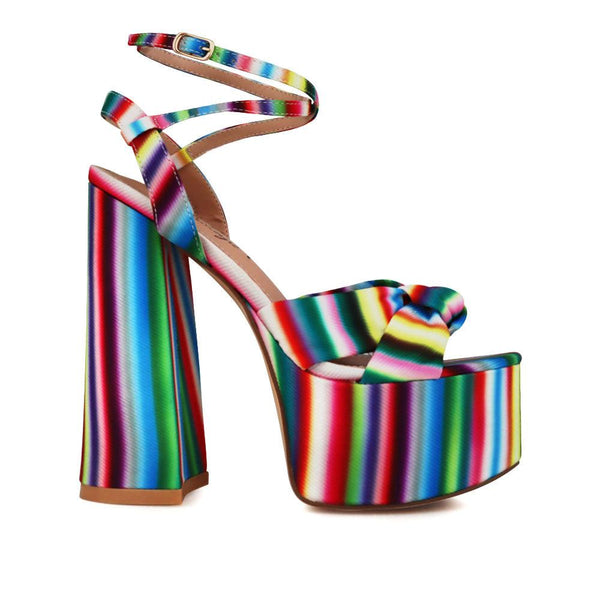 privileged by j.c. dossier Toman Rainbow Platform Heels