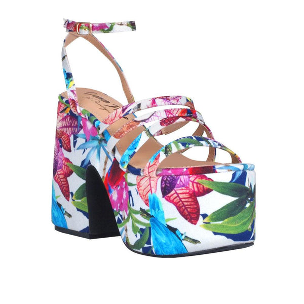 Privileged By J.c. Dossier Tornado Floral Platform Heels
