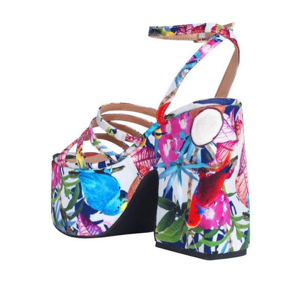 Privileged By J.c. Dossier Tornado Floral Platform Heels