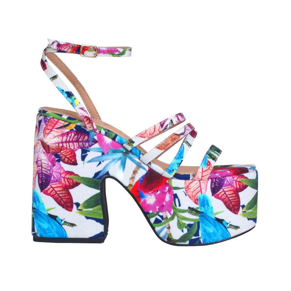 privileged by j.c. dossier Tornado Floral Platform Heels