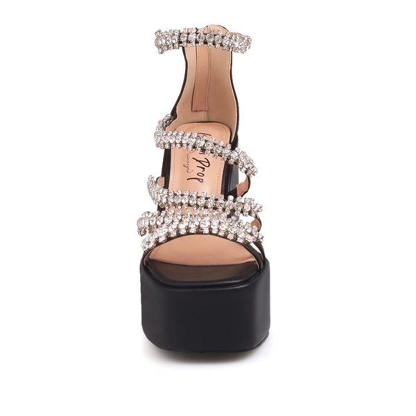 Privileged By J.c. Dossier Torry Black Platform Heels