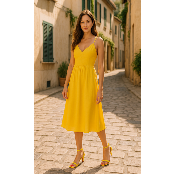 Privileged By J.c. Dossier Tuscan Yellow Heel - Bold & Stylish