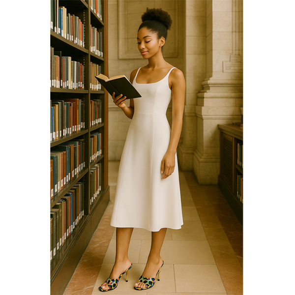 Privileged By J.c. Dossier Ubah Black Vegan Leather Heel