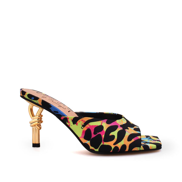 privileged by j.c. dossier Ubah Black Vegan Leather Heel