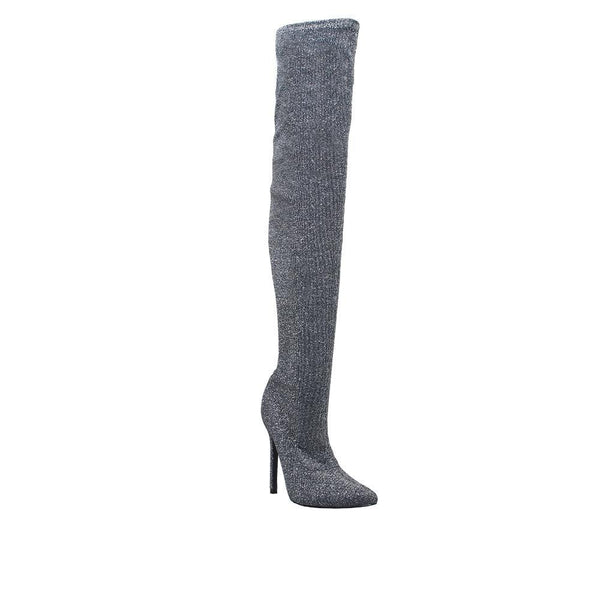 Privileged By J.c. Dossier Utecht Silver Glitter Boot