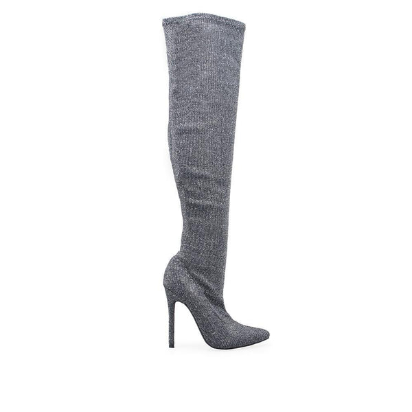privileged by j.c. dossier Utecht Silver Glitter Boot